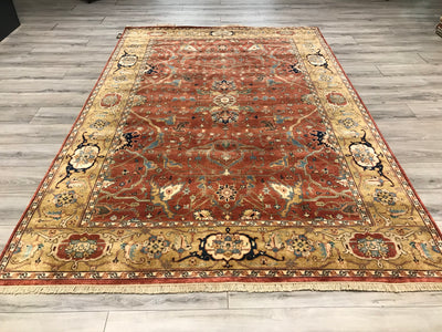 India Heriz Hand Knotted Wool 6x9