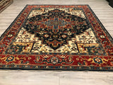 Pakistan Heriz Hand Knotted Wool 8x10