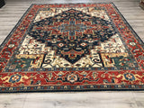 Pakistan Heriz Hand Knotted Wool 8x10