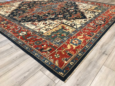 Pakistan Heriz Hand Knotted Wool 8x10