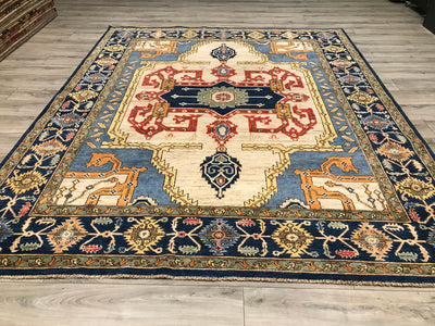 Pakistan Heriz Hand Knotted Wool 8x10