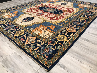 Pakistan Heriz Hand Knotted Wool 8x10