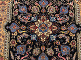 Persian Isfehan Hand Knotted Lamb Wool & Silk On Silk 5x8