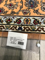 Persian Isfehan Hand Knotted Lamb Wool & Silk On Silk 5x8