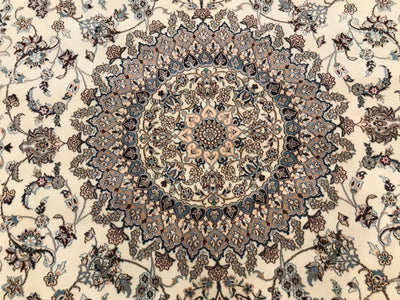 Persian Fine Nain Hand Knotted Lamb Wool & Silk  8x10