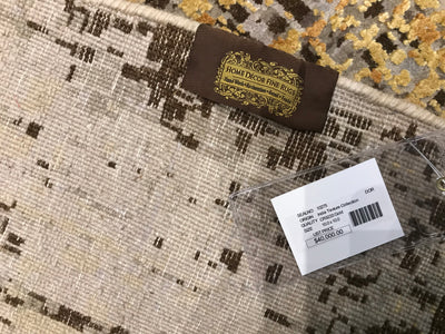 India Fine Texture Hand Knotted Wool & Silk 10x10