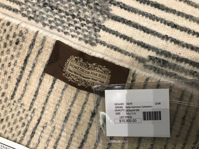 India Modern Morocco Hand Knotted Wool 9x12