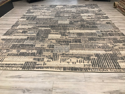 India Modern Morocco Hand Knotted Wool 9x12