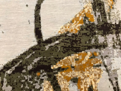 India Modern HDFR Collection Hand Knotted Wool 9x12