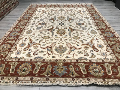 India Ziegler SultanAbad Hand Knotted Wool 9x12