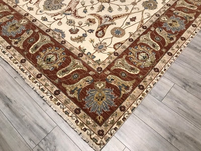 India Ziegler SultanAbad Hand Knotted Wool 9x12