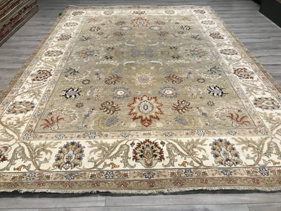 India Ziegler SultanAbad Hand Knotted Wool 9x12