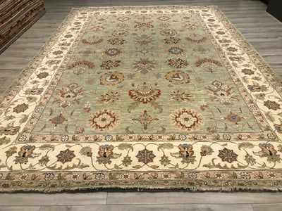 India Ziegler SultanAbad Hand Knotted Wool 9x12
