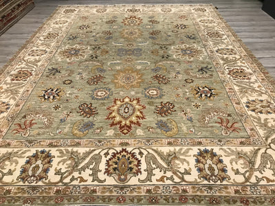 India Ziegler SultanAbad Hand Knotted Wool 9x12