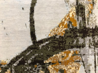 India Modern HDFR Hand Knotted Wool 10x14