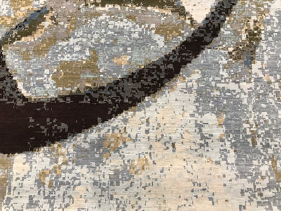 India Modern HDFR Hand Knotted Wool 10x14