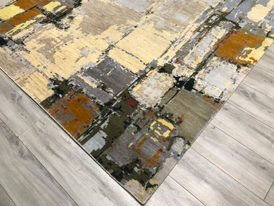 India Modern HDFR Hand Knotted Wool 9x12