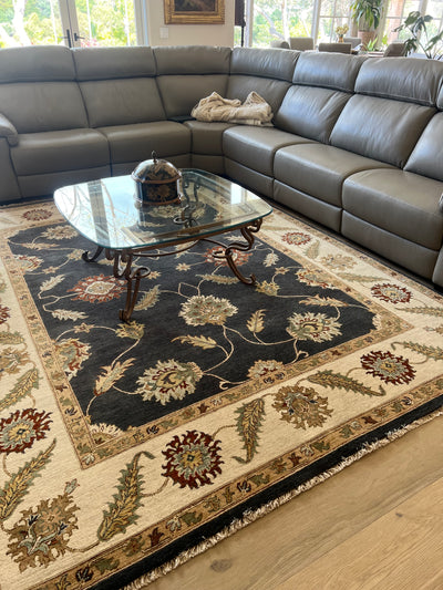 India Ziegler Hand Knotted Wool 10x14