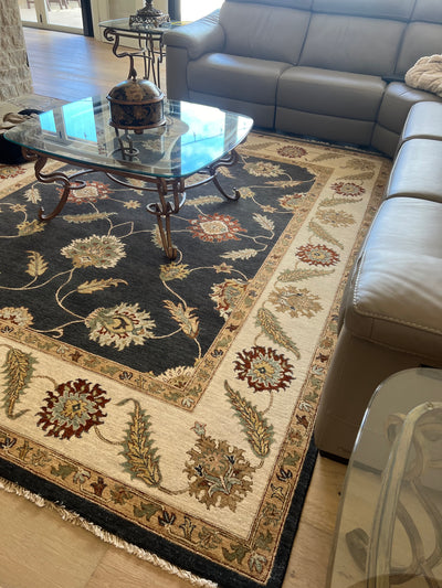 India Ziegler Hand Knotted Wool 10x14