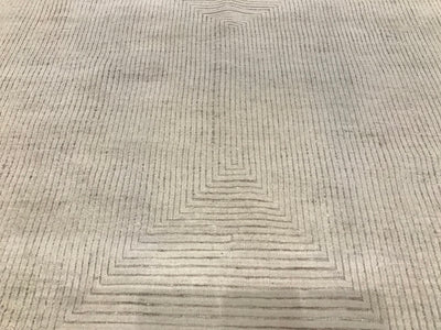 India Modern Morocco Hand Knotted Wool 9x12