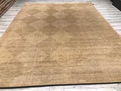 India Modern Morocco Hand Knotted Wool 9x12