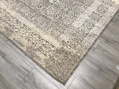 India Modern Morocco Hand Knotted Wool 9x12