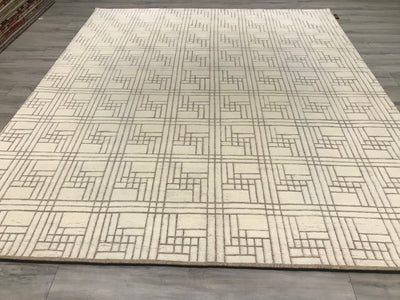 India Modern Morocco Hand Knotted Wool 8x10