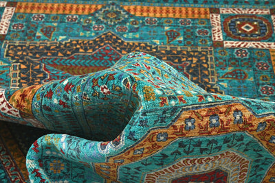 Pakistan Fine Mamluk 50/50 Q Hand Knotted Wool 8x11