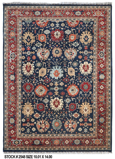 Pakistan Ziegler Sultanabad Hand Knotted Wool 10x14