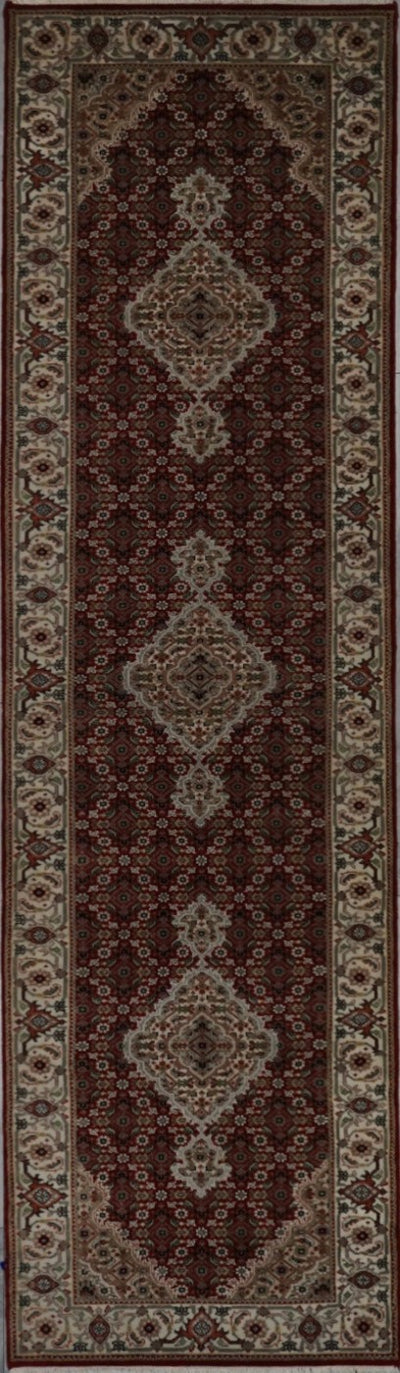 India Tabriz Mahi Hand Knotted Wool & Silk 3x10