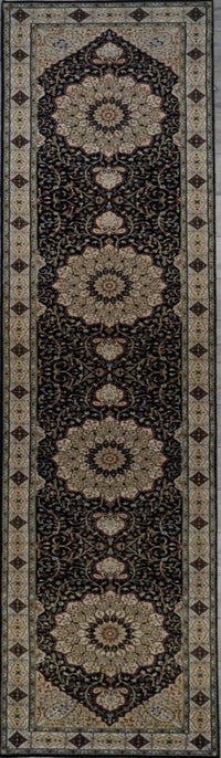 India Tabriz Hand Knotted Wool & Silk 3x12