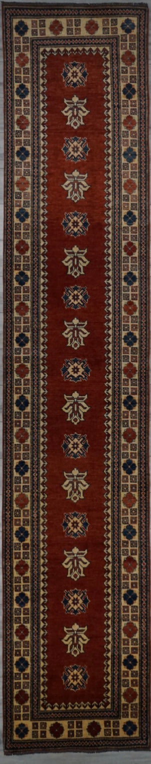 Pakistan Kazak Hand Knotted Wool 3x14