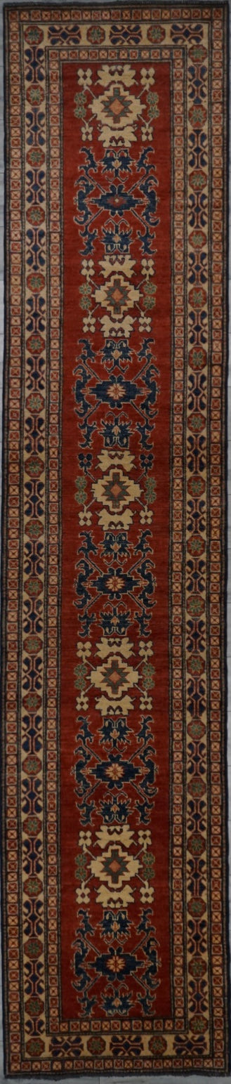 Pakistan Kazak Hand Knotted Wool 3x13