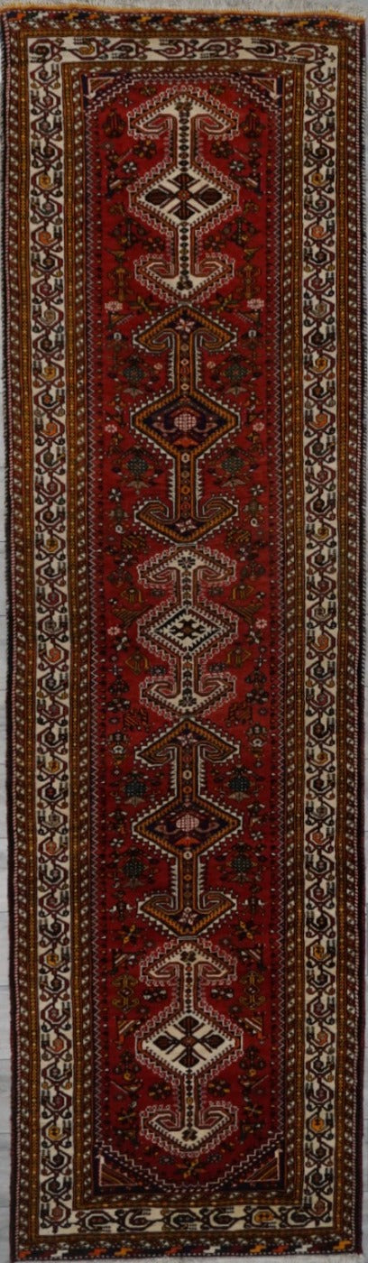 Persian Yalameh Shiraz Hand knotted Wool 3x12