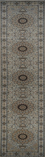 India Tabriz Hand Knotted Wool & Silk 3x14