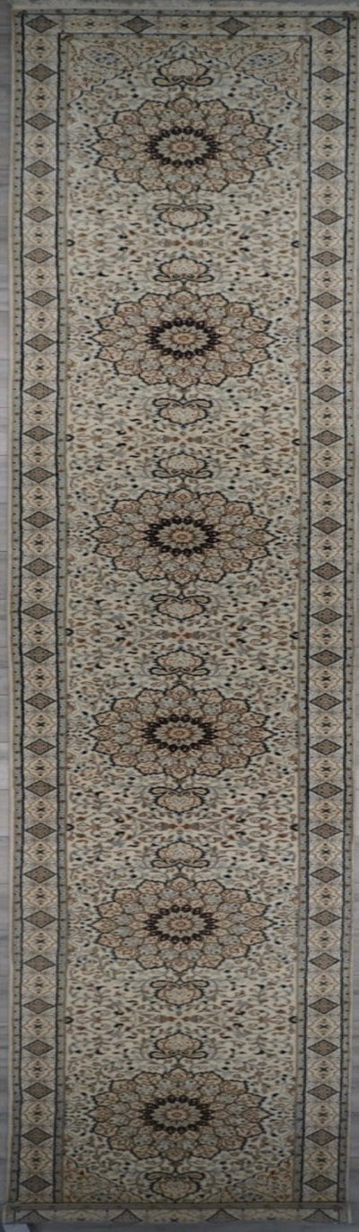 India Tabriz Hand Knotted Wool & Silk 3x18