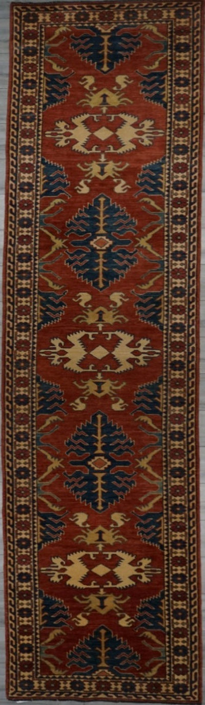 Pakistan Kazak Hand Knotted Wool 3x13