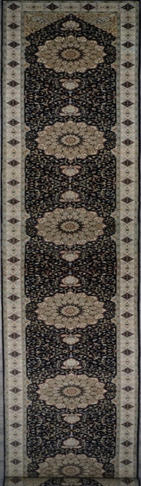 India Tabriz Hand Knotted Wool & silk 3x18