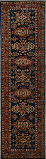 Pakistan Kazak Shirwan Hand Knotted Wool 3x10