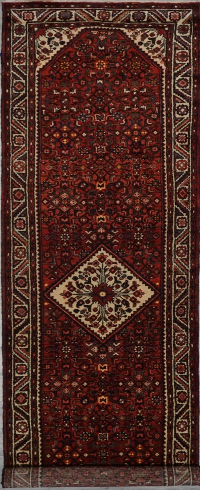 Persian Hamadan Hand Knotted Wool 4x15
