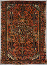 Persian Hamadan Hand Knotted Wool 4.7 x 8.2