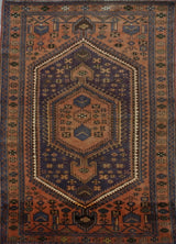 Persian Old Hamadan Hand Knotted Wool 4.6 x 7.10