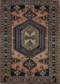 Old Persian Hamadan Hand Knotted Wool  5.2 x 6.7