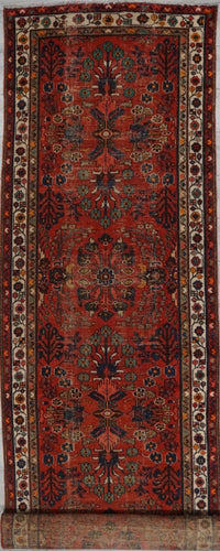 Persian Sarouq Old Lilihan Hand Knotted Wool 4x20