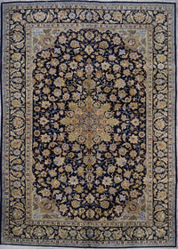 Persian old Kashan Hand Knotted Wool  9x12