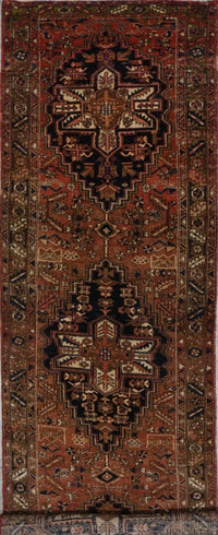 Persian Old Heriz Hand Knotted Wool 4x15