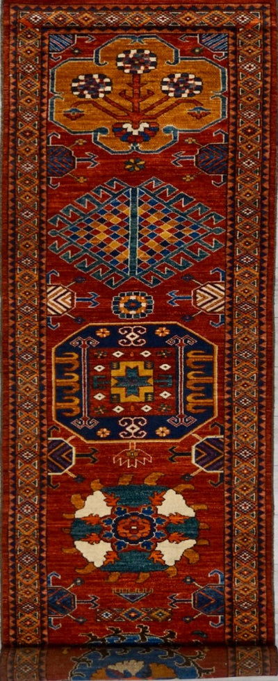 Pakistan Arena Kazak Hand Knotted Wool 3x14