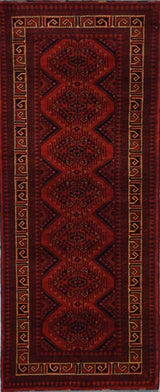 Pakistan Kazak Afghan Hand Knotted Wool 3x8