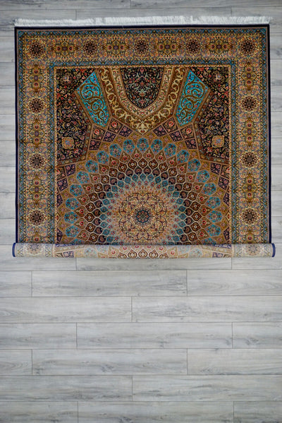 Persian Fine Tabriz Dome Art Silk Power Loom 7x10