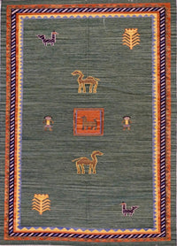 India Killim Hand Woven Wool 6x9
